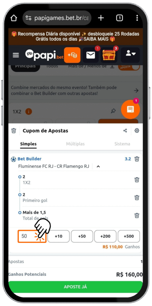 Bet Builder na Papi.bet Criar. Aprenda a criar Aposta combinada